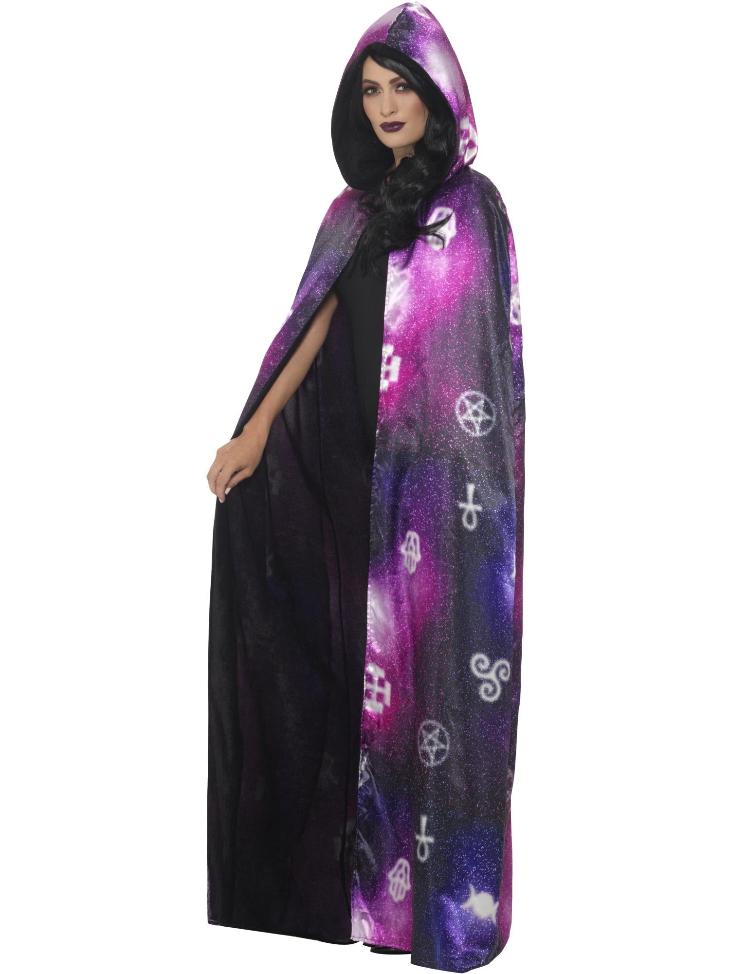 smiffys-fever-galaxy-ouija-wendecape-schwarz-lila image 3
