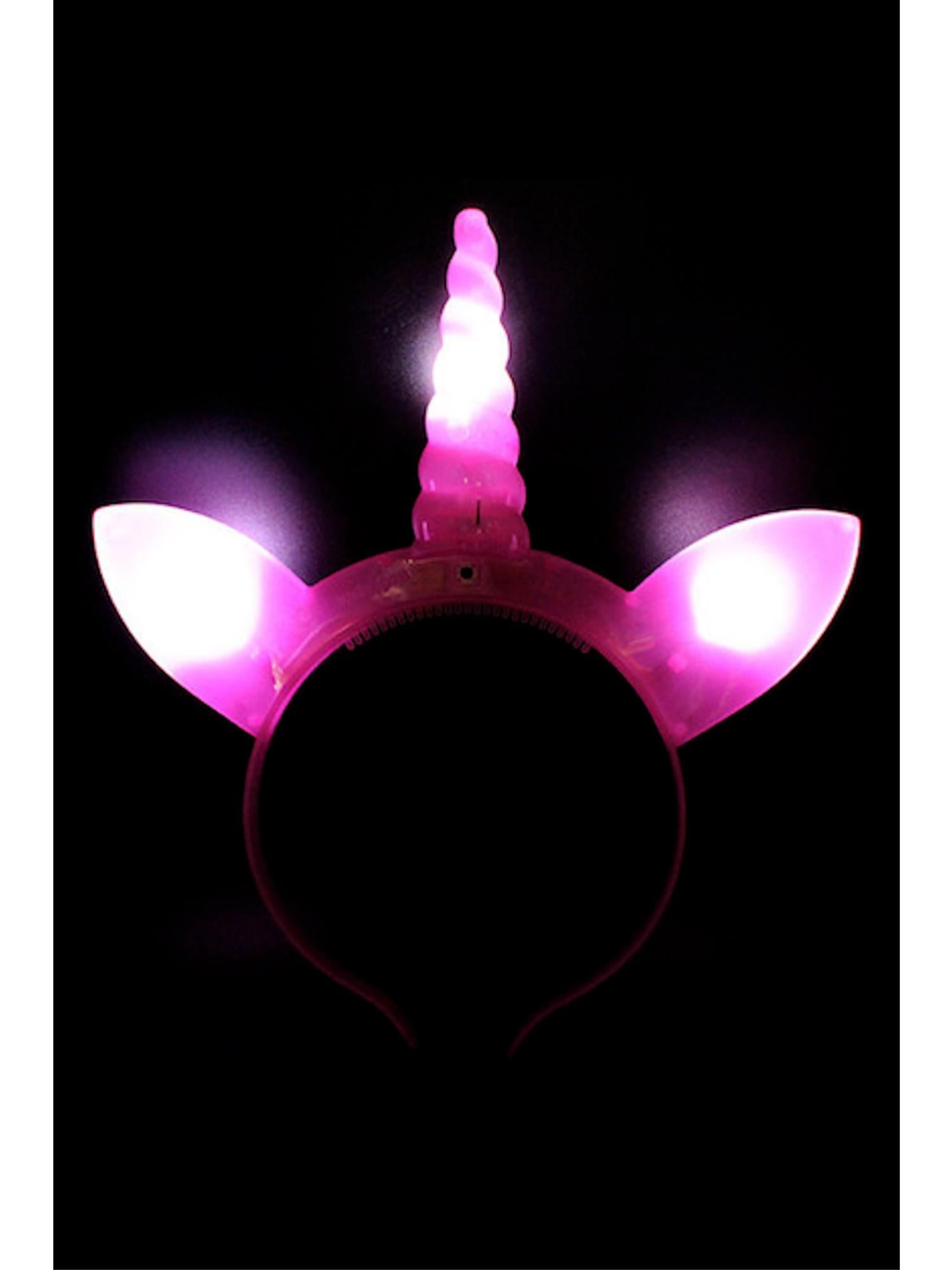smiffys-time4fun-led-einhorn-haarreif-rosa-leuchtend-einheitsgr-e image 1