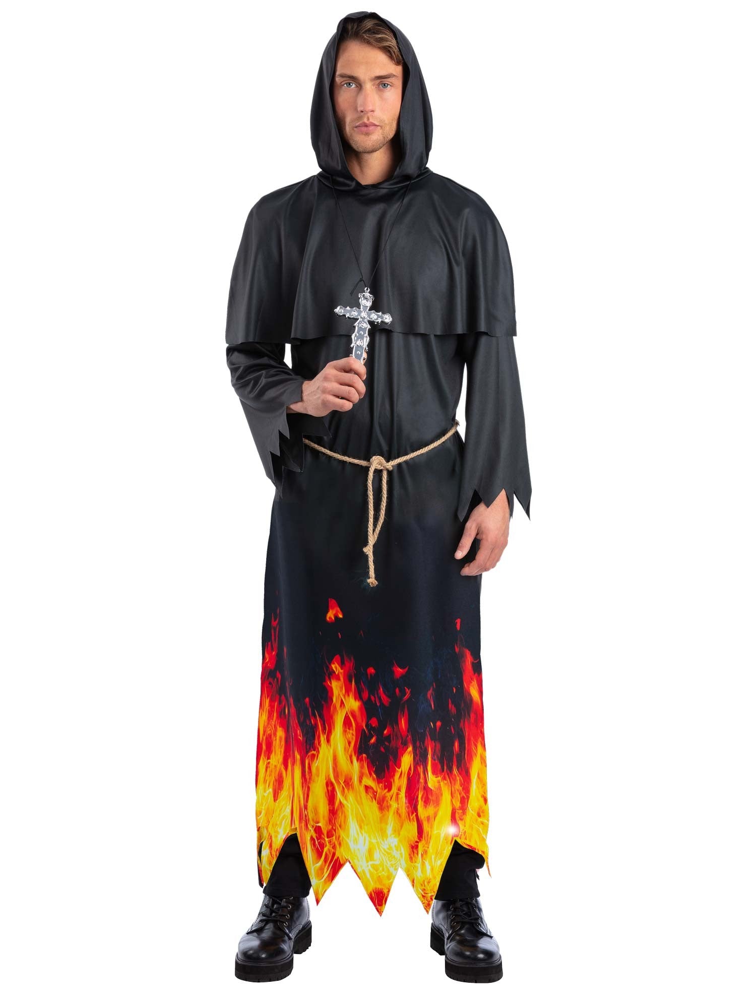 smiffys-fever-burning-priest-kost-m-herren-schwarz-l-xl image 4