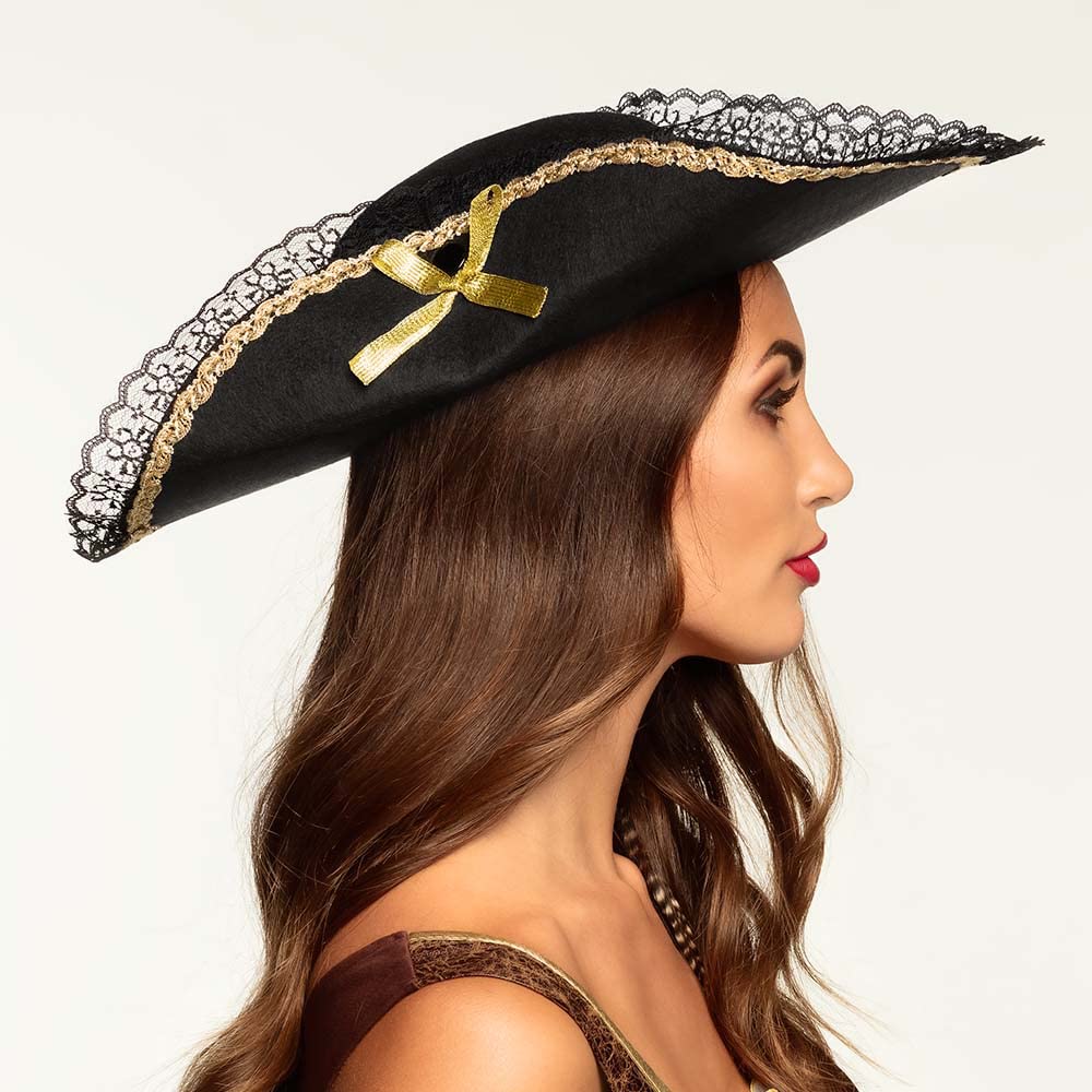 boland-piratenhut-fanny-schwarz-gold-57-cm-erwachsene image 3