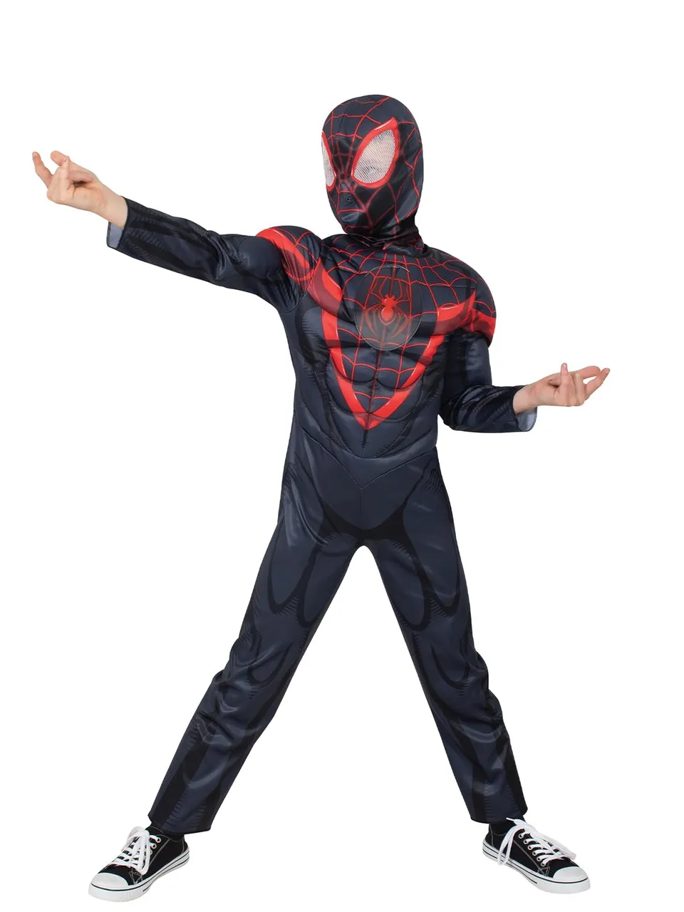 rubie-s-spider-man-miles-morales-kinderkost-m-3-4-j-rot-schwarz image 1