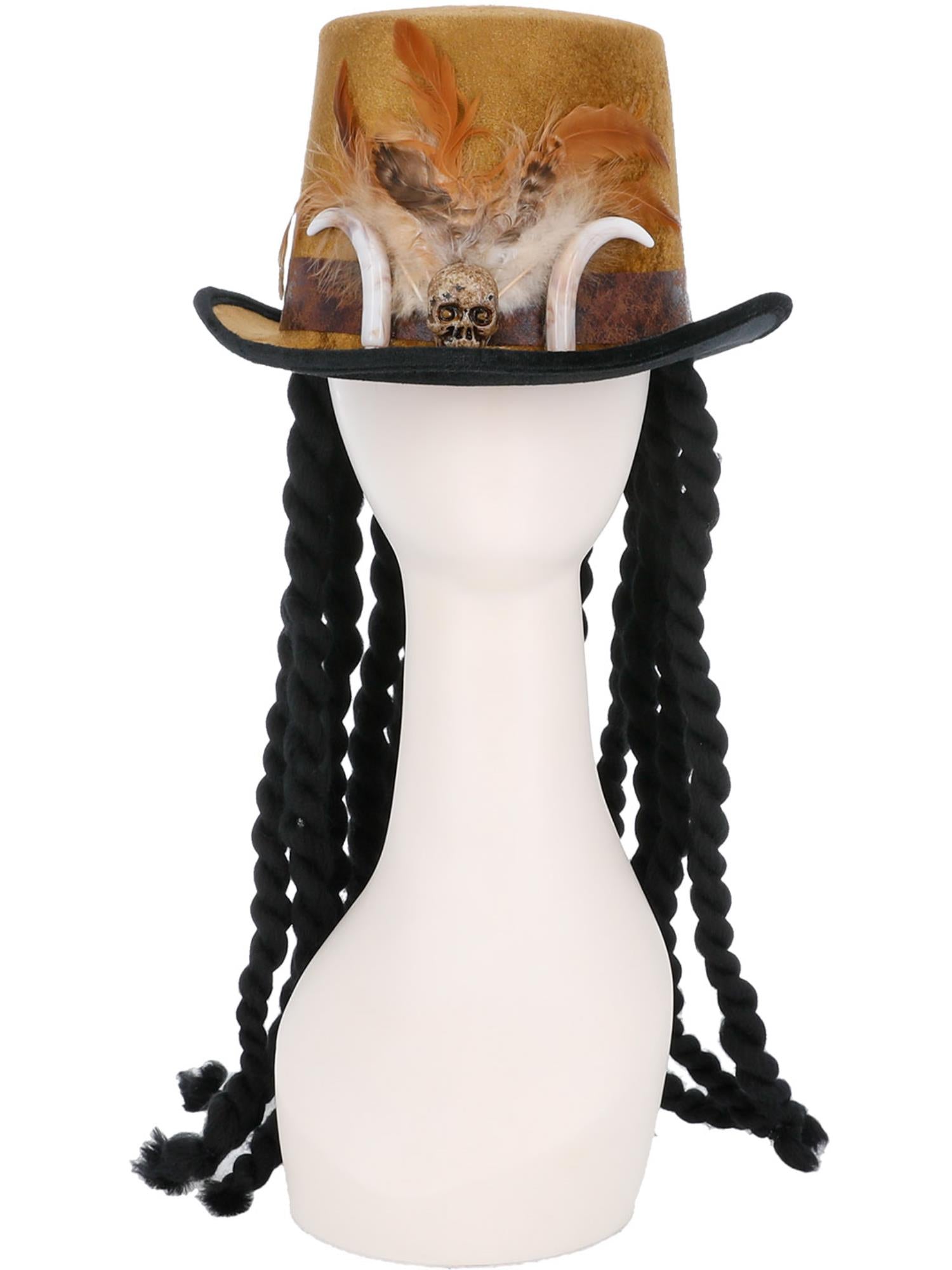 smiffys-fever-deluxe-witch-doctor-zylinder-braun-einheitsgr-e image 3