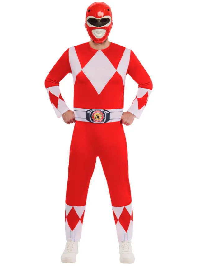 rubies-power-ranger-kost-m-erwachsene-rot-overall image 1