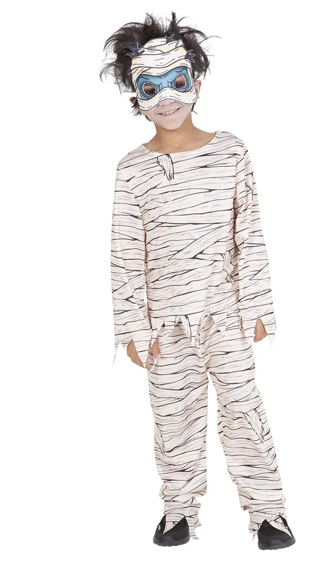 rubie-s-deluxe-mumien-kost-m-kinder-mit-maske image 1