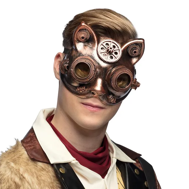 boland-54576-steamcat-halbmaske-steampunk-katze image 1