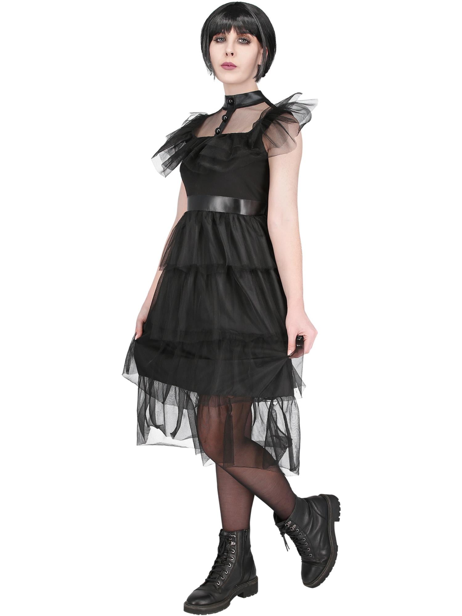 smiffys-fever-gothic-prom-kost-mkleid-schwarz-damen image 3