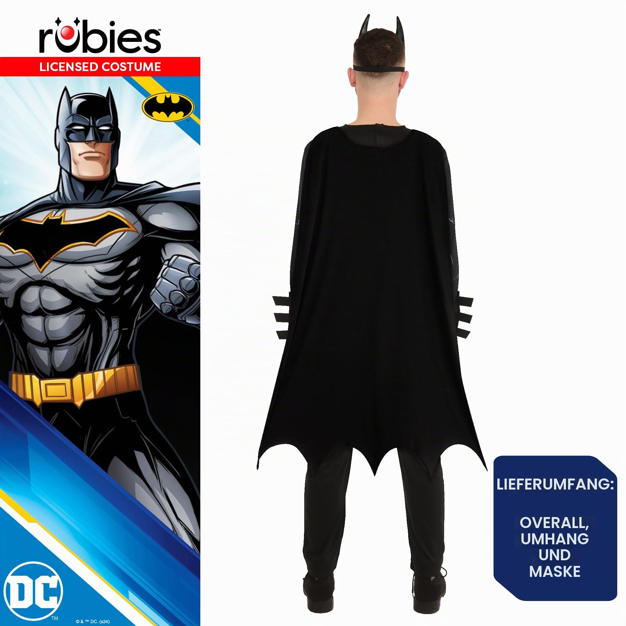 rubies-deluxe-dc-batman-erwachsenenkostuem-superheld-anzug image 2