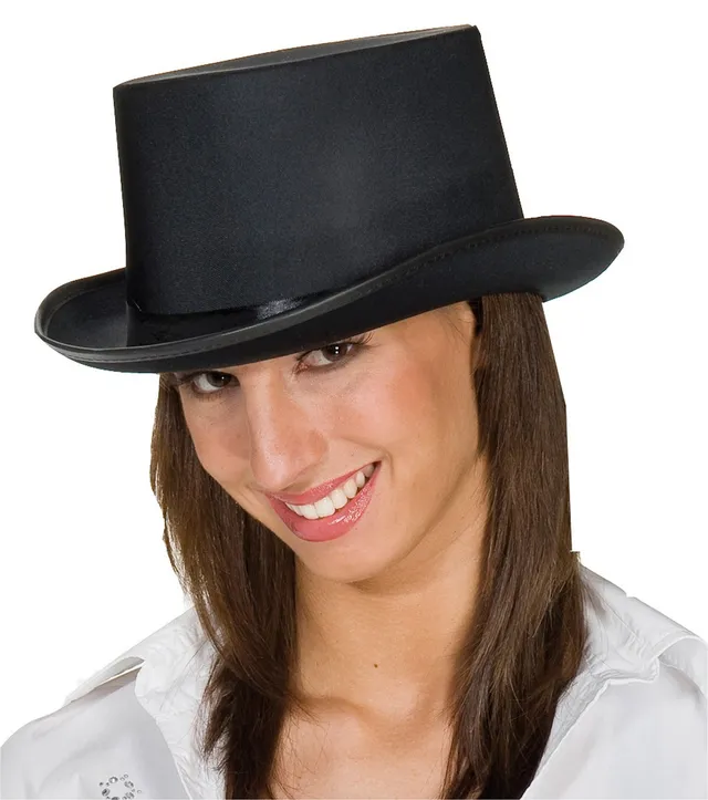 rubie-s-deluxe-damen-zylinder-satin-schwarz-12-cm-gr-57 image 1