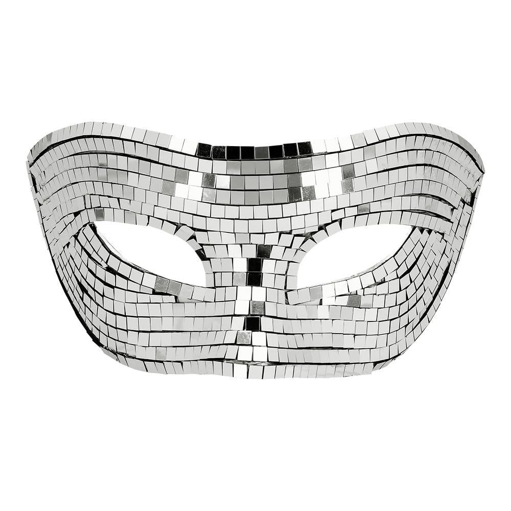 boland-masks-disco-augenmaske-silber-mosaik-verspiegelt image 1