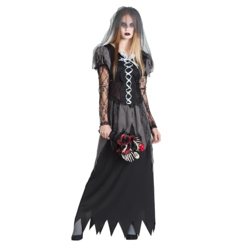 boland-halloween-undead-bride-kost-m-damen-schwarz-gr-s image 4