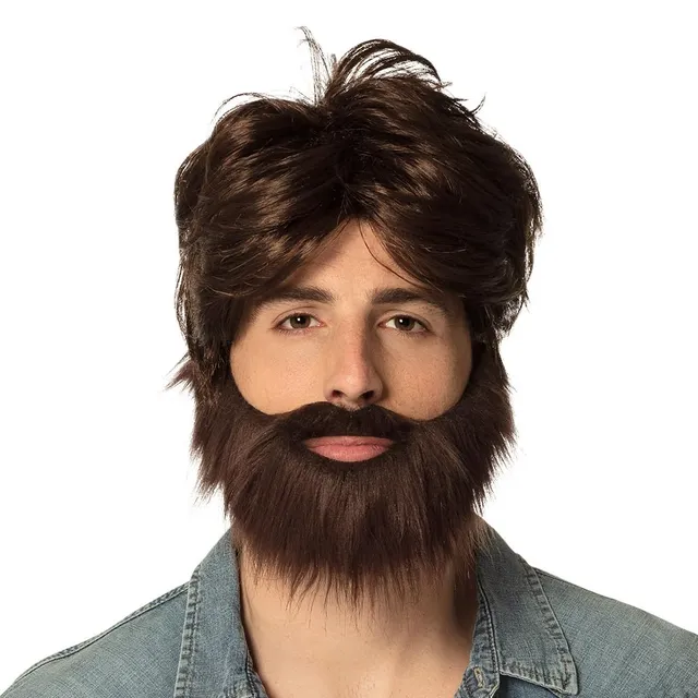 boland-wigs-dude-per-cke-86312-braun-mit-bart-kunsthaar image 1