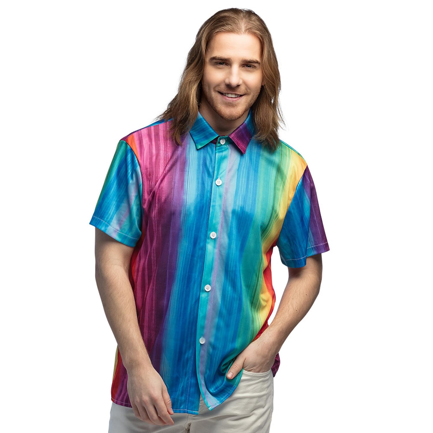 boland-accessories-regenbogen-hemd-relaxed-herren-l-kurzarm image 1