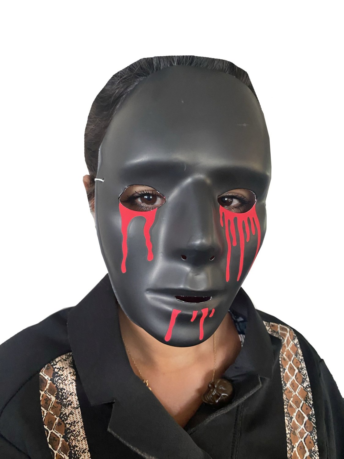 rubies-masques-maske-schwarz-mit-blutstr-nen-damen image 3