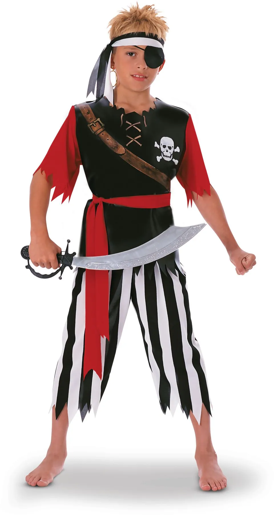 rubie-s-d-guisements-pirat-kost-m-jungen-rot-schwarz image 1