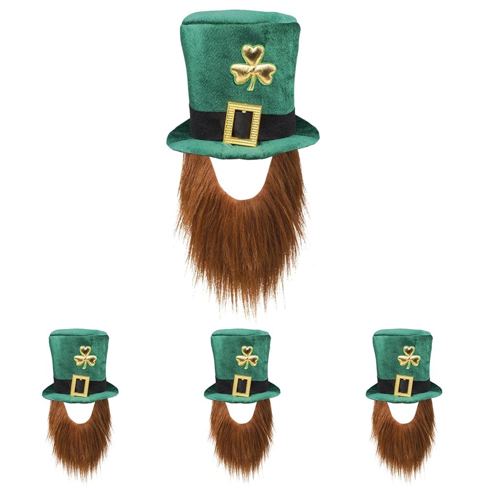 boland-headwear-leprechaun-hut-gr-n-mit-bart-einheitsgr-e image 1