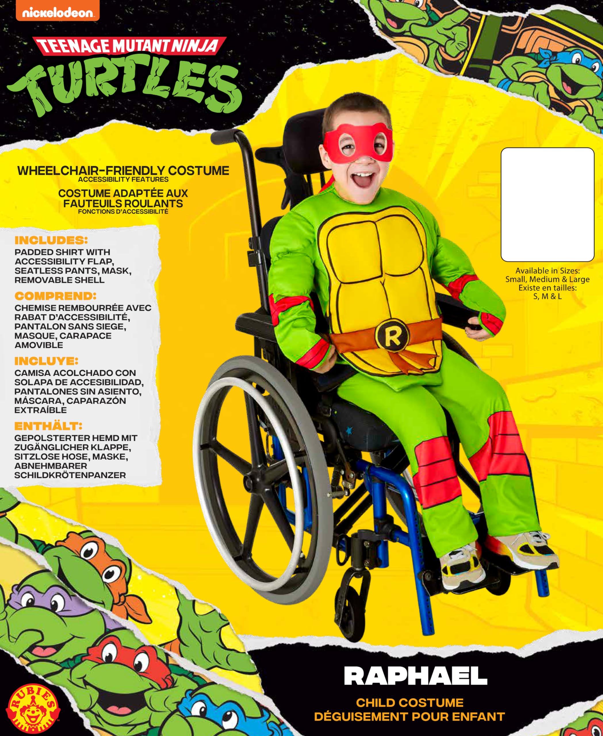 rubie-s-deluxe-raphael-kost-m-kinder-ninja-turtles-gr-l image 4