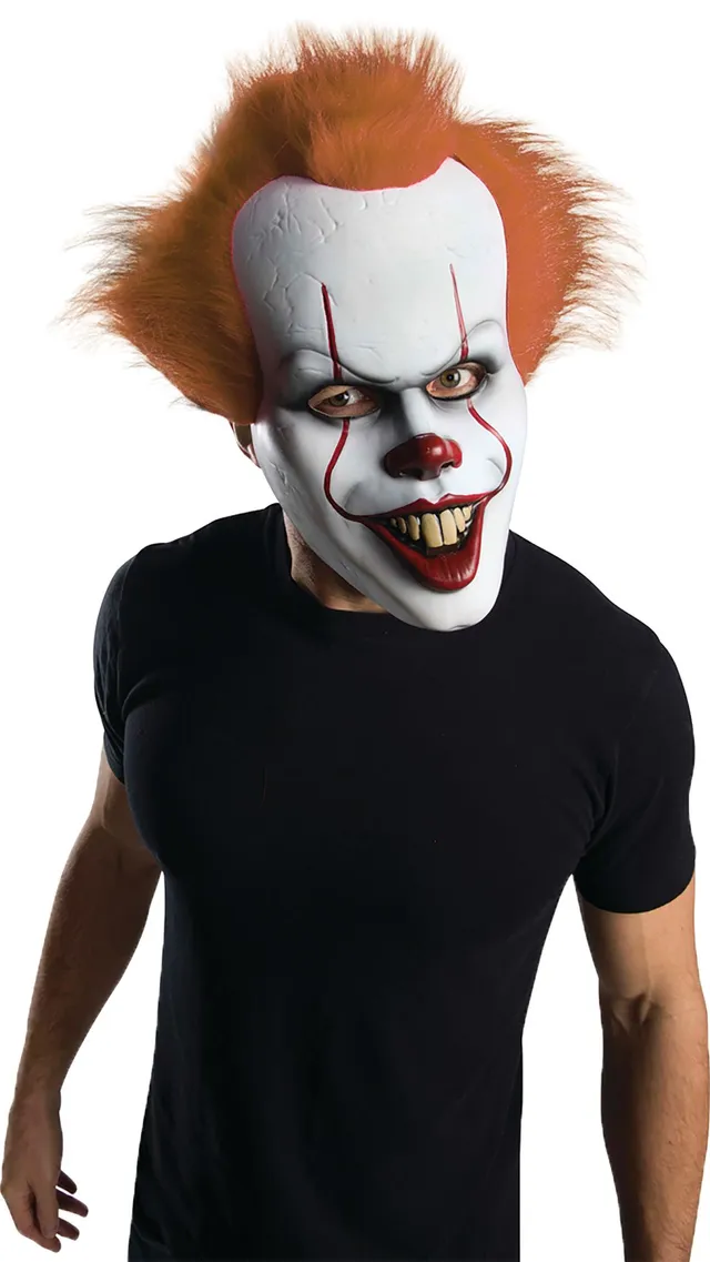 rubies-grippe-sou-clown-maske-erwachsene-pvc-mit-per-cke image 1