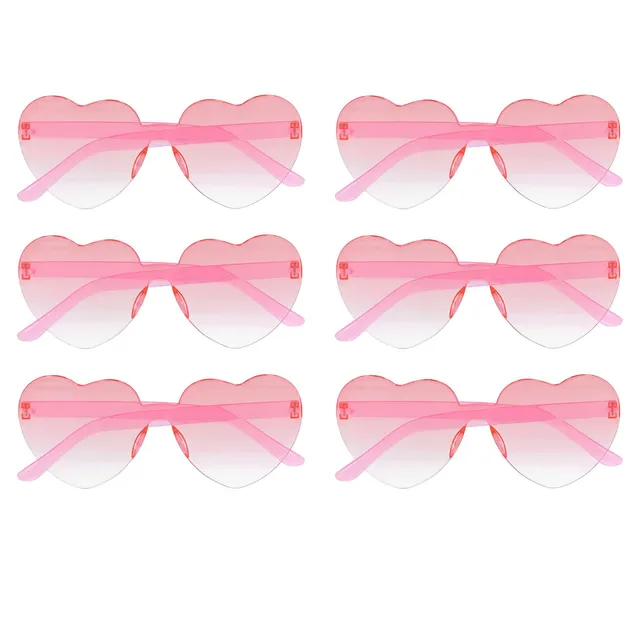 boland-love-peace-partybrille-6er-set-rot-hippie-fasching image 1