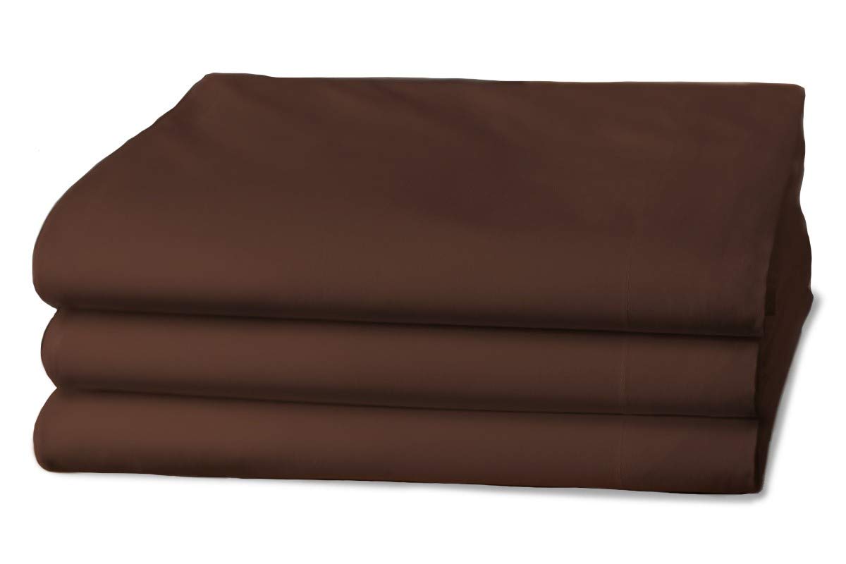 clinotest-glattes-bettlaken-100x200-cm-dunkelbraun-baumwolle image 2