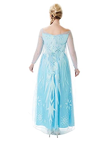 rubie-s-deluxe-elsa-kost-m-damen-kleid-cape-eisblau-s image 6
