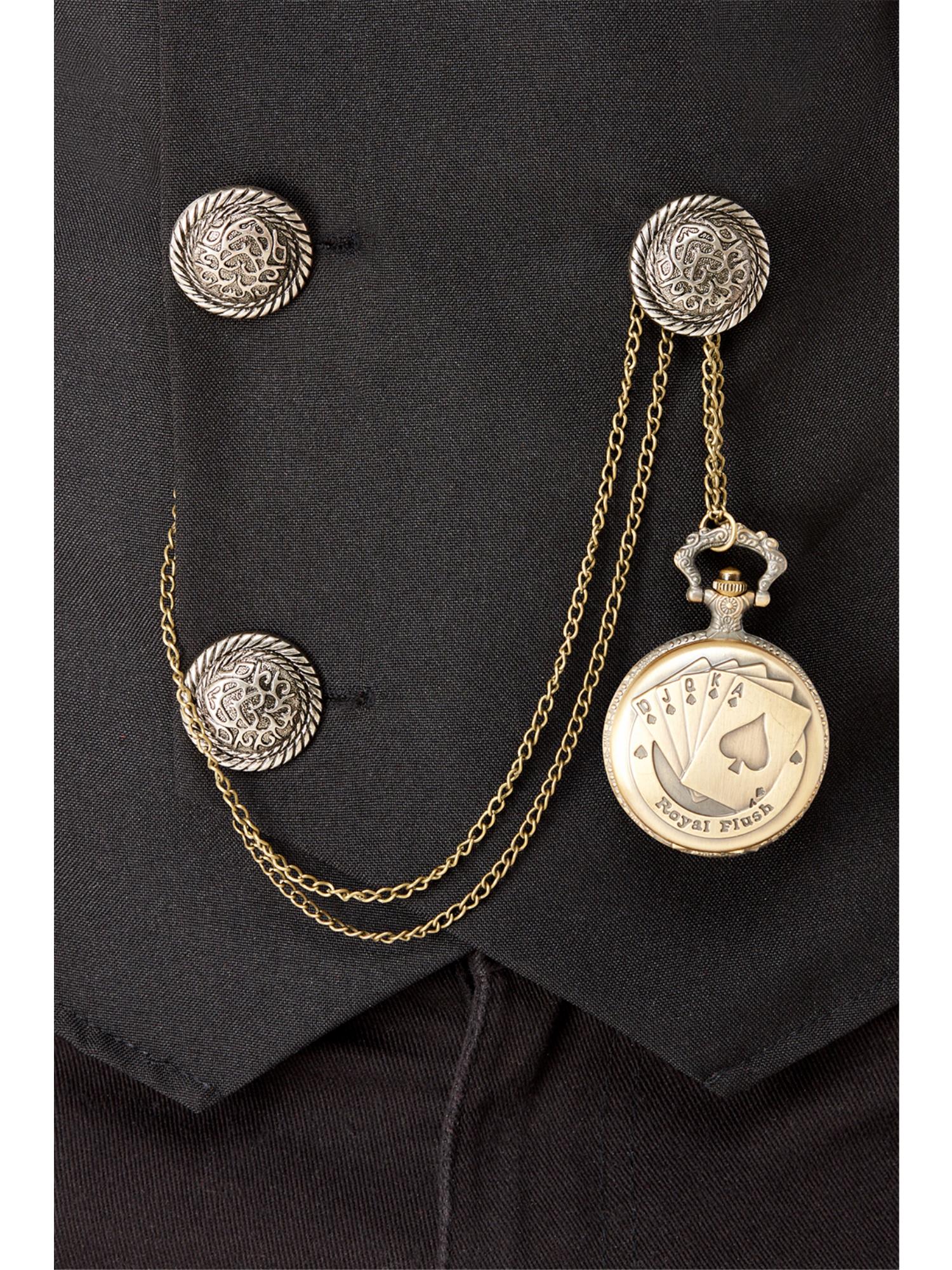 smiffys-fever-20er-taschenuhr-mit-kette-gold-silber image 6