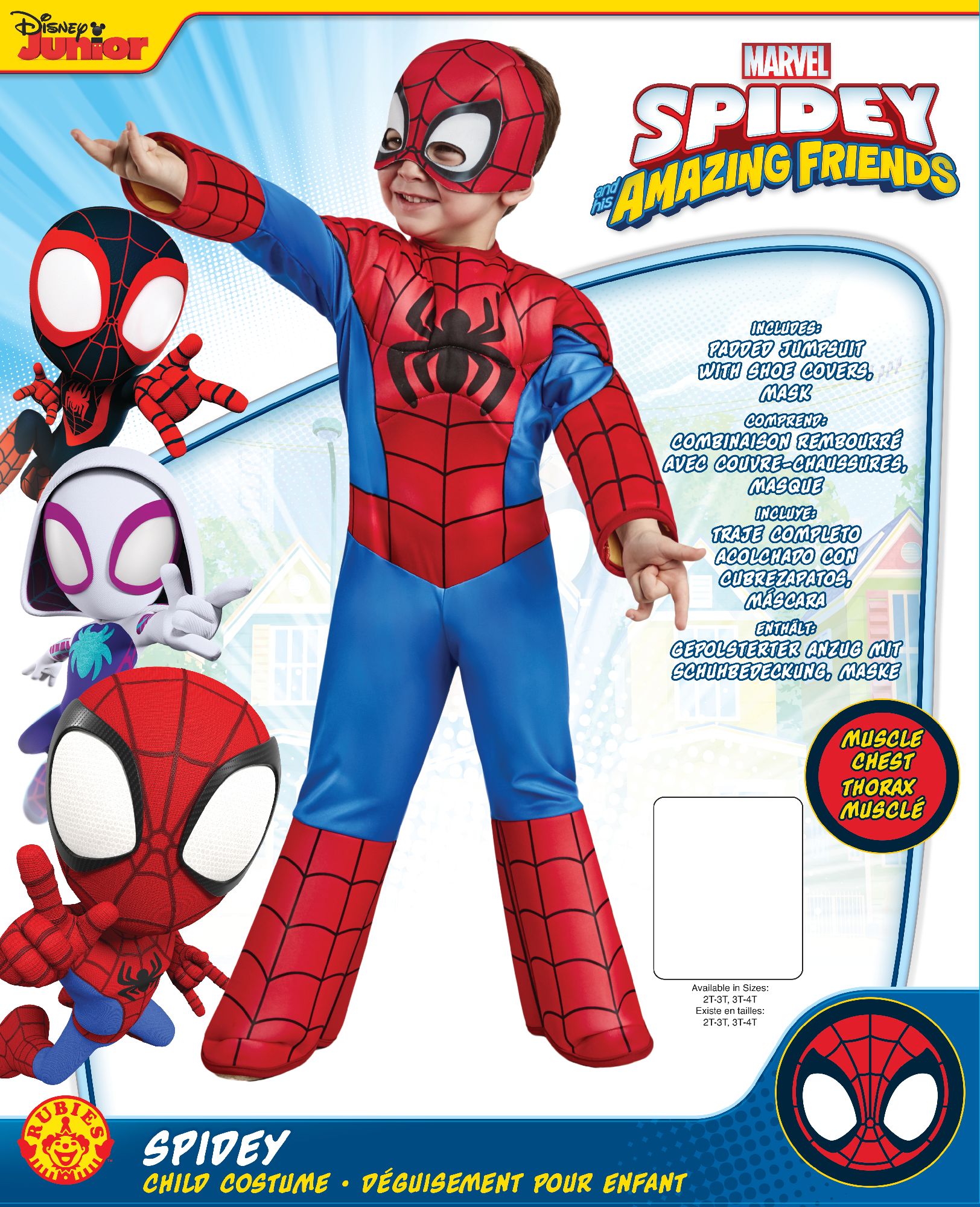 rubies-spidey-preschool-kost-m-mit-maske-stiefel image 2