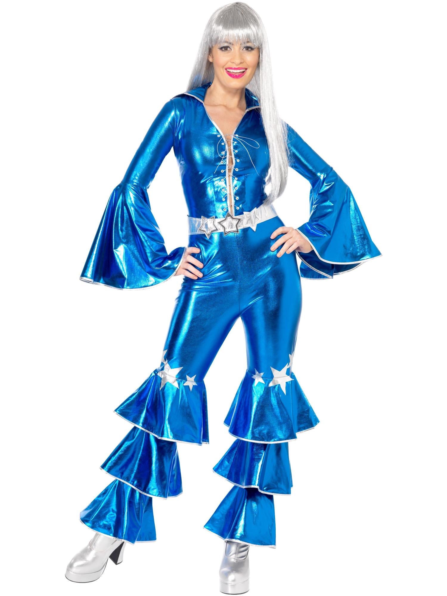 smiffys-fever-1970s-dancing-dream-kost-m-blau-jumpsuit-damen image 3