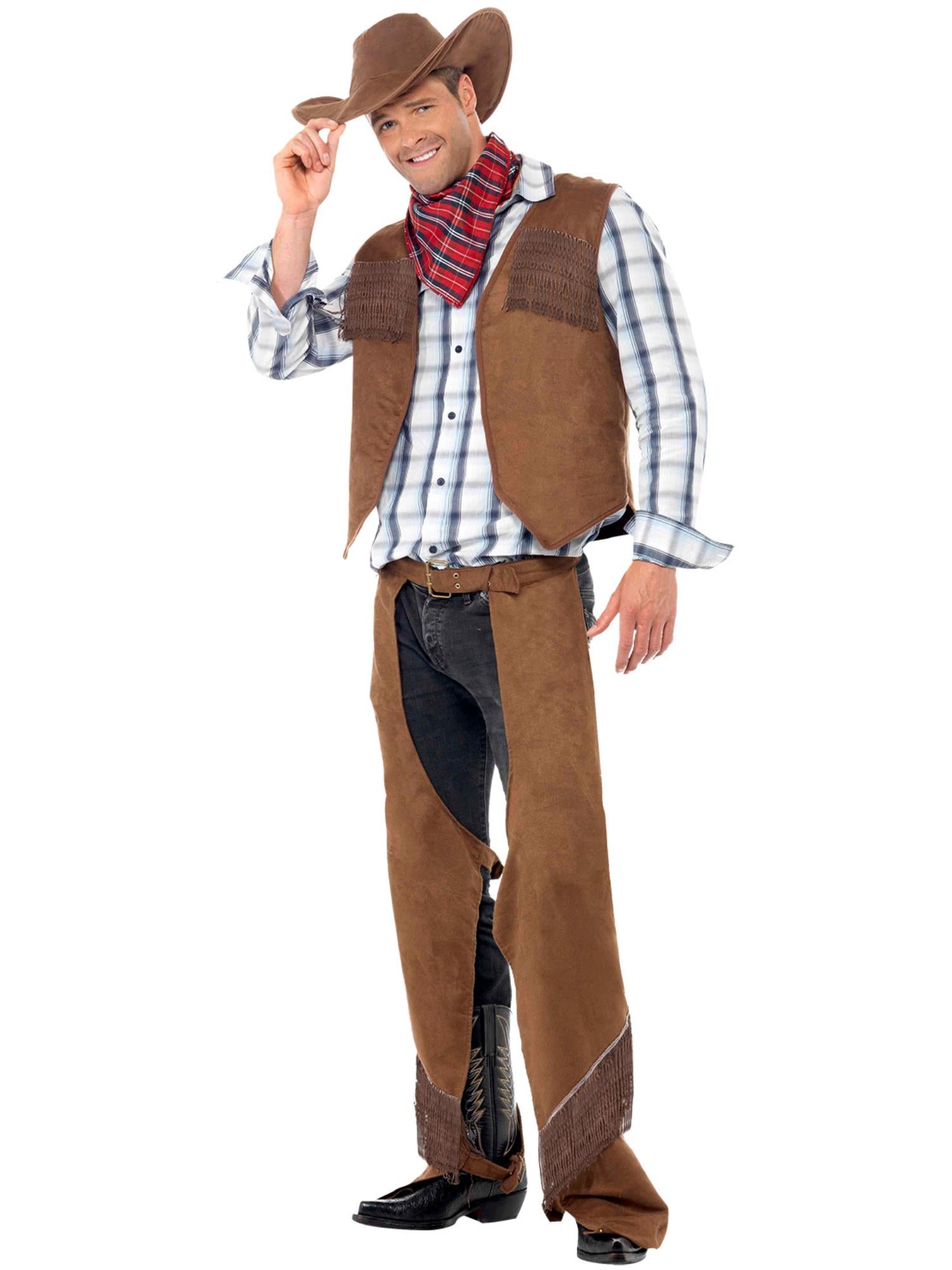 smiffys-fever-fringe-cowboy-kost-m-herren-braun image 4