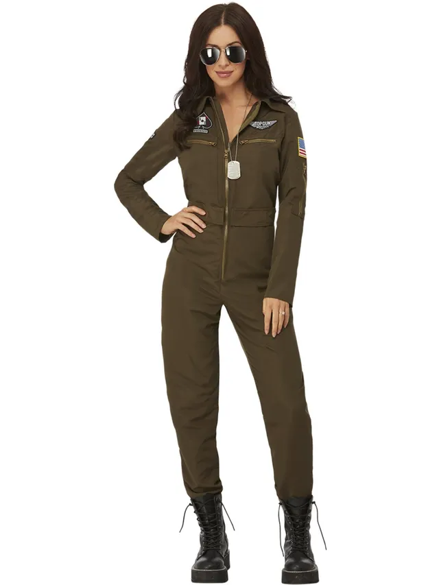 smiffys-fever-top-gun-maverick-pilotenkost-m-damen-gr-n image 1