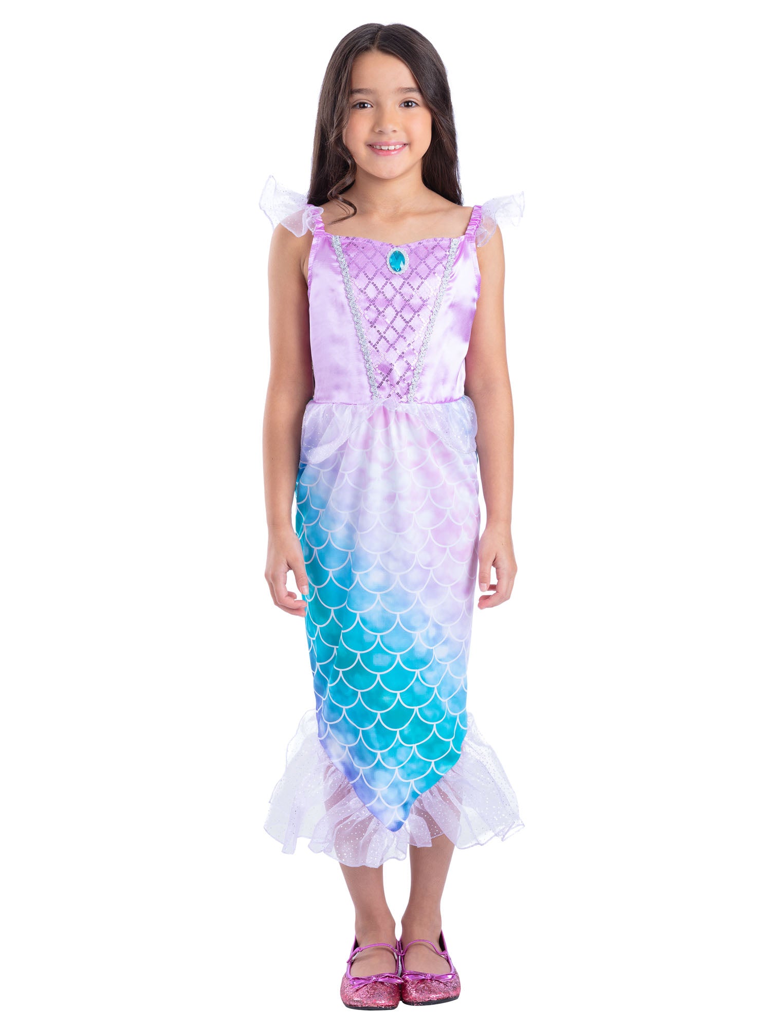 smiffys-fever-mermaid-princess-meerjungfrau-kost-m-lila-l image 2