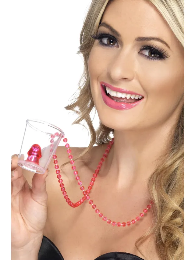 smiffys-fever-junggesellinnen-kette-schnapsglas-pink image 1