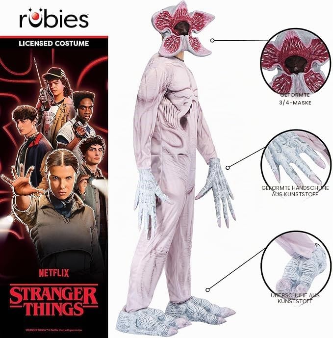 rubie-s-deluxe-stranger-things-demogorgon-herrenkostuem-overall-maske image 4