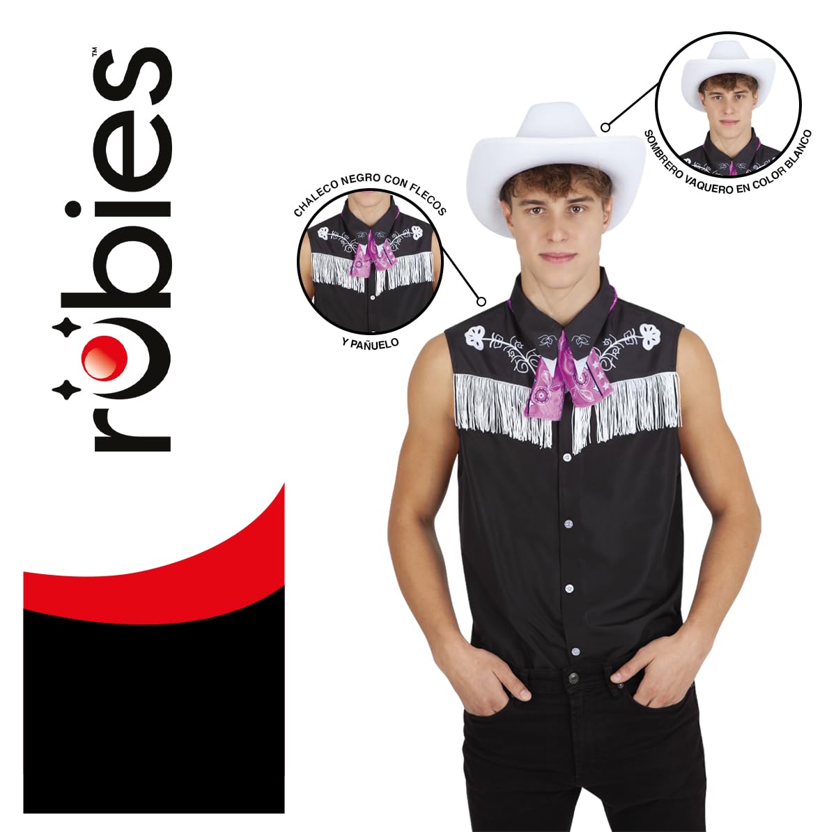 rubie-s-deluxe-cowboy-set-kost-m-erwachsene-weste-hut-schal image 3
