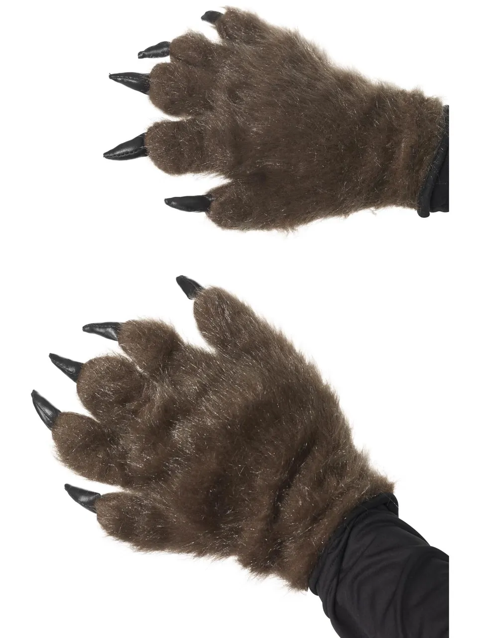 smiffys-fever-hairy-monster-hands-handschuhe-braun-werwolf image 1