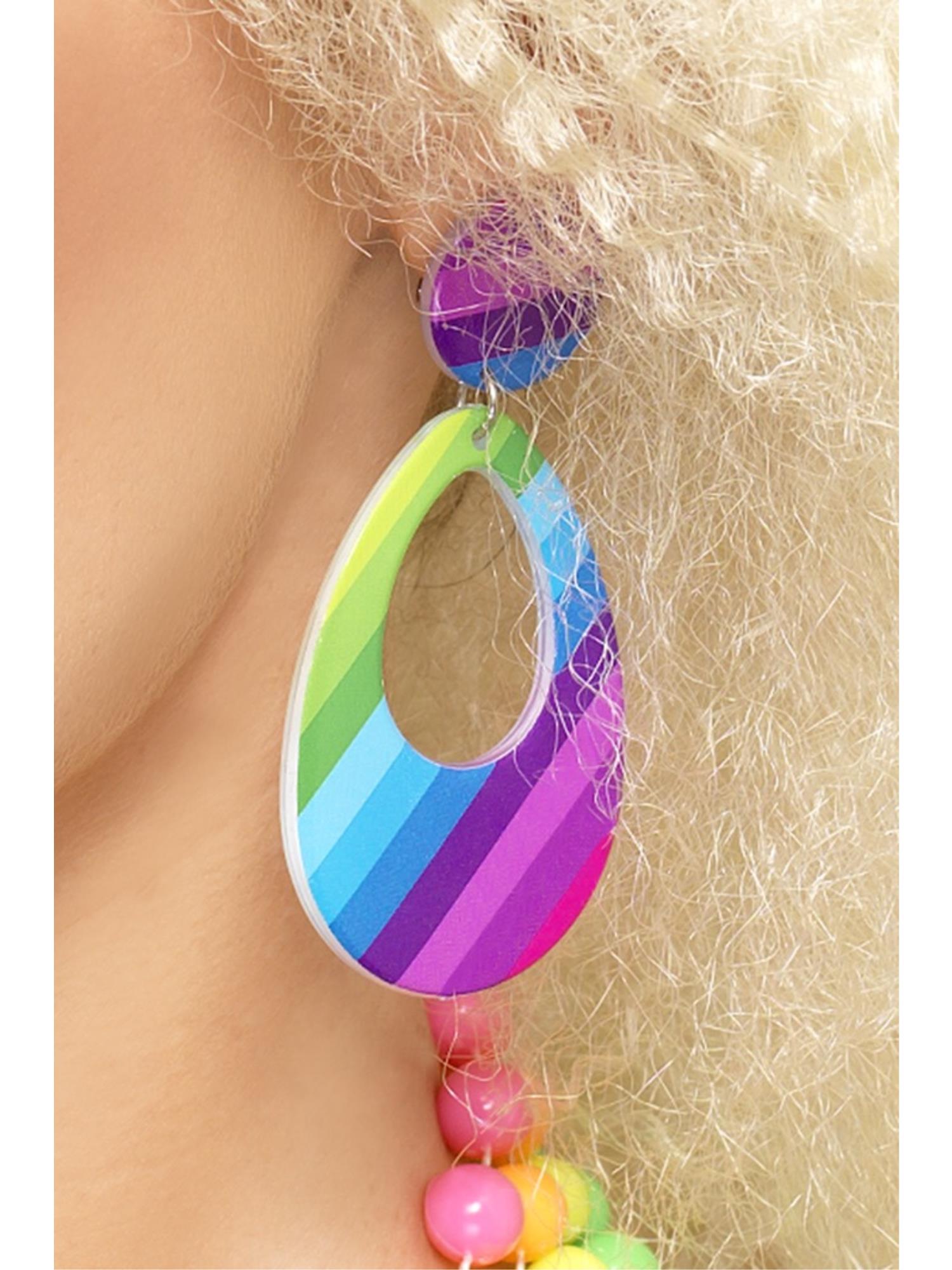 smiffys-fever-teardrop-ohrringe-regenbogen-tropfen image 1