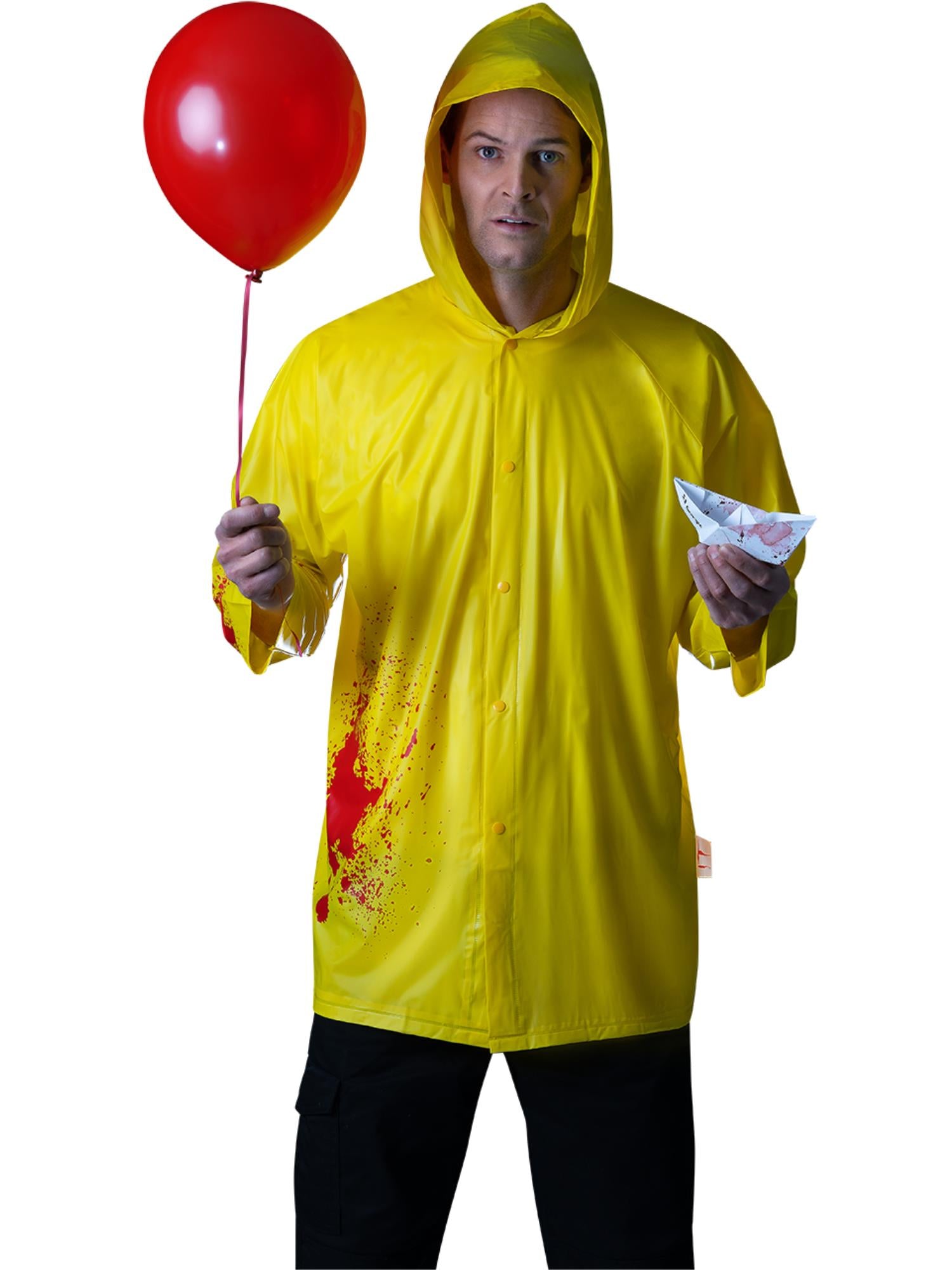 smiffys-fever-it-georgie-kost-m-herren-gelb-m-regenmantel image 5