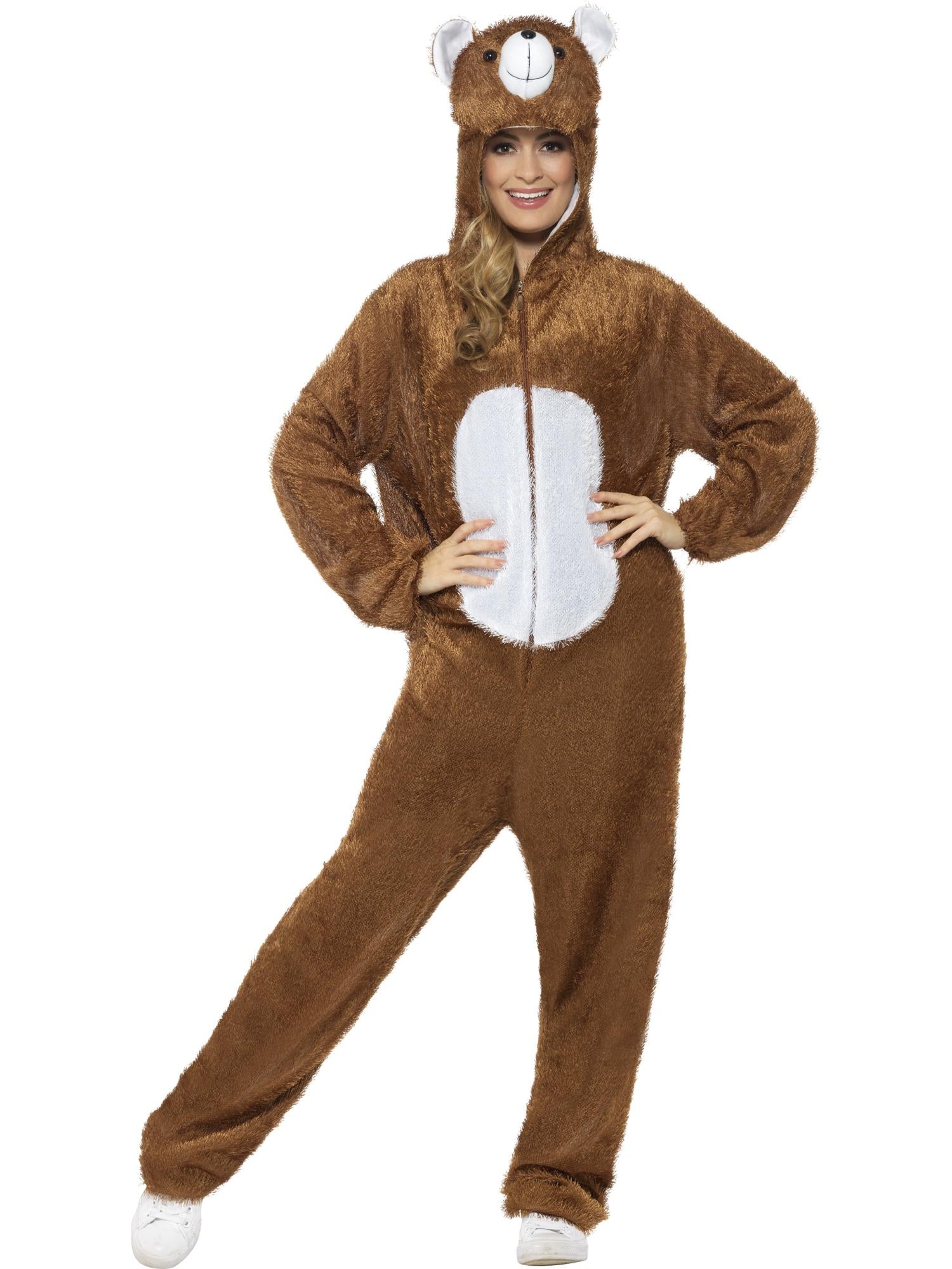 smiffys-fever-b-r-kost-m-braun-overall-m-l-mit-kapuze image 5
