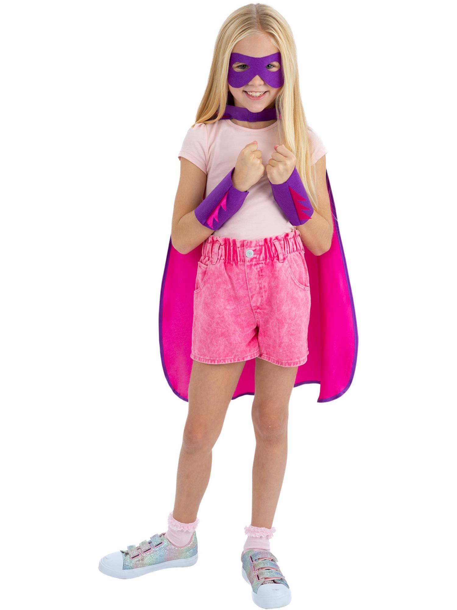 smiffys-fever-super-hero-set-cape-pink-gr-s-m-4-7-jahre image 1