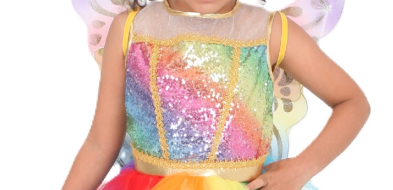 rubies-d-guisements-regenbogen-feenkleid-5-7-jahre-mit-fl-geln image 3