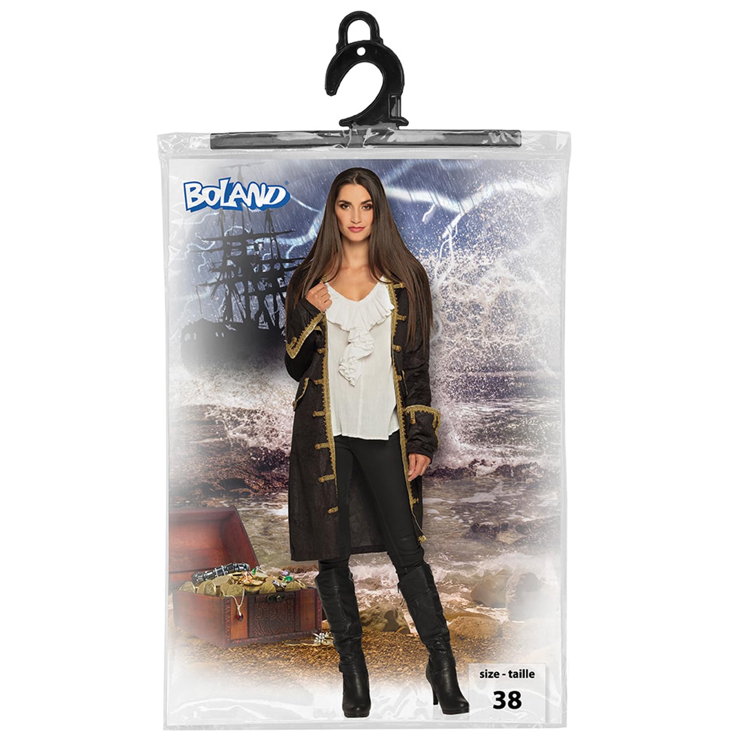 boland-piratin-jacke-schwarz-gold-damen-gr-42 image 5