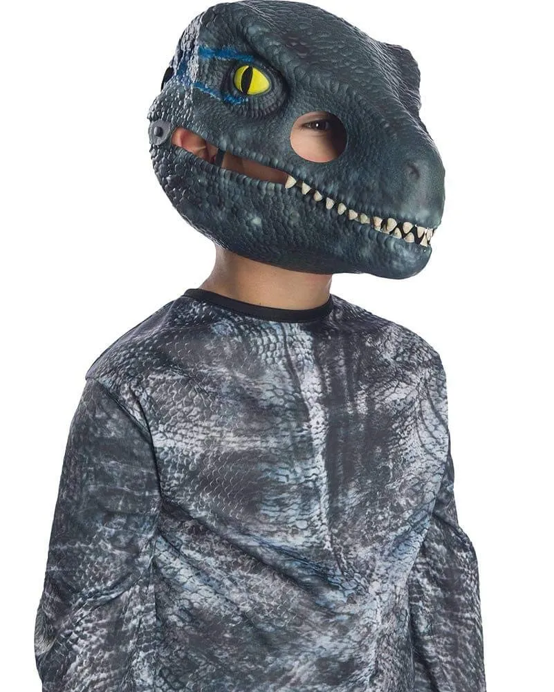 rubie-s-deluxe-jurassic-world-raptor-maske-blue-kinder image 1
