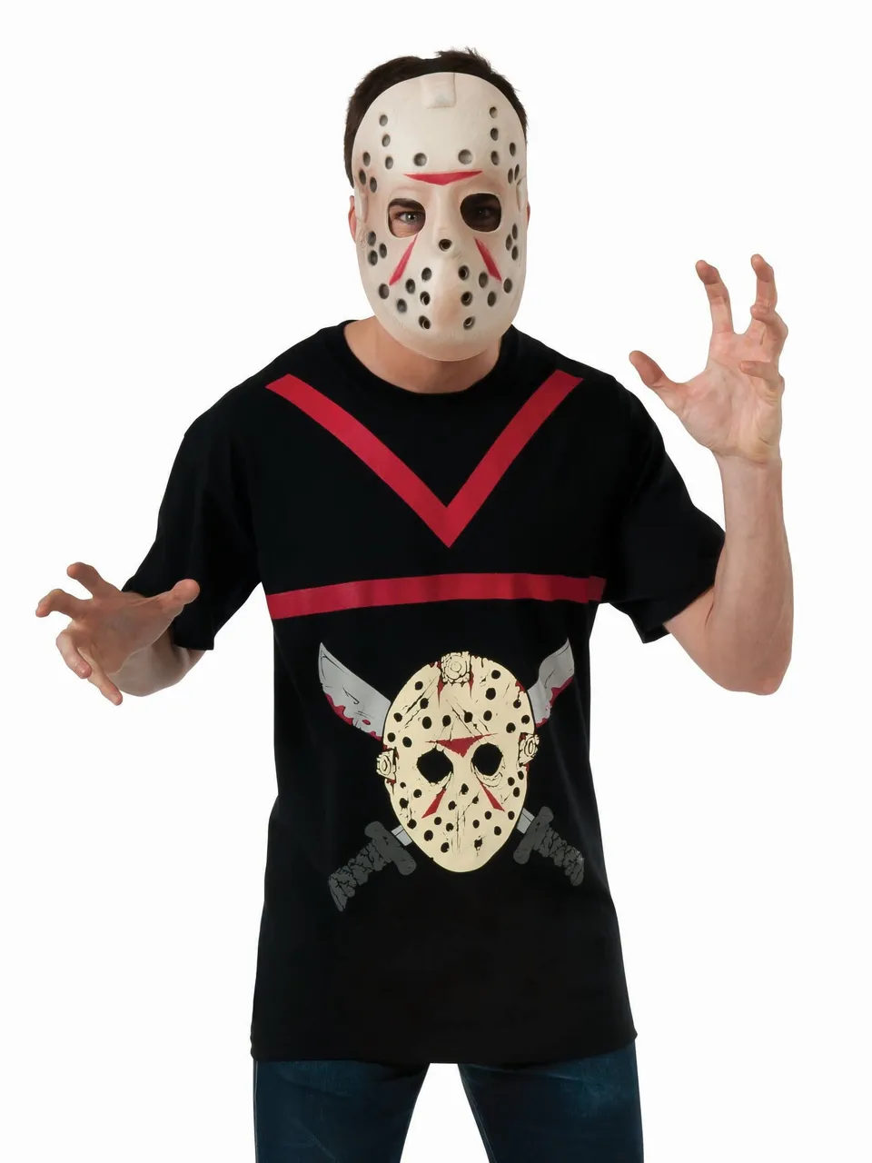 rubie-s-deluxe-jason-voorhees-t-shirt-maske-xl-horror image 1