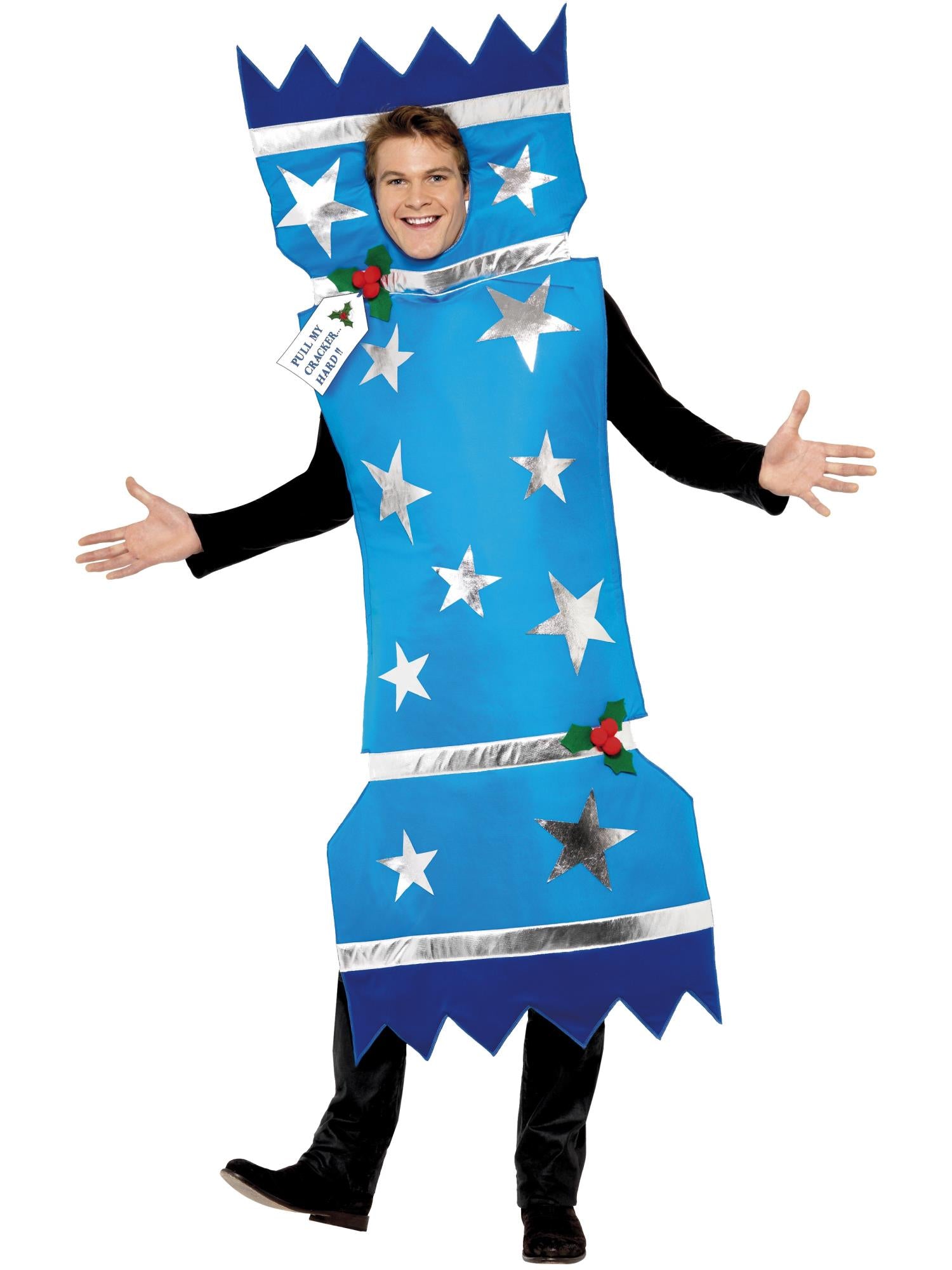 smiffys-fever-christmas-cracker-kost-m-blau-unisex image 1
