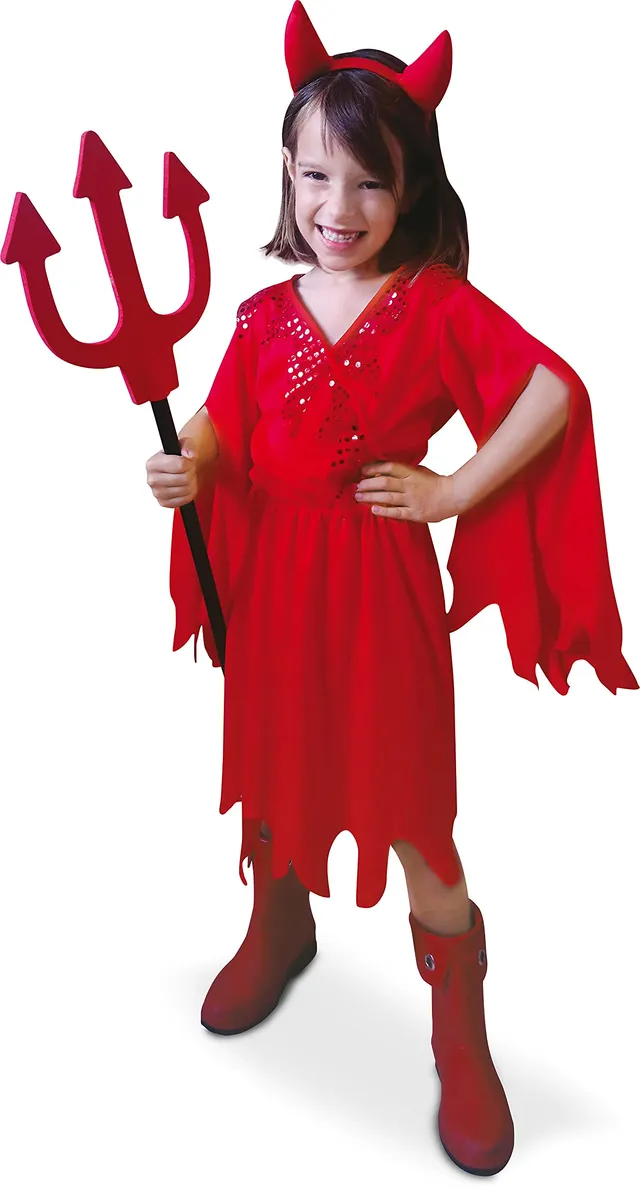 rubie-s-teufelskost-m-kinder-gr-s-rotes-kleid-3-4-jahre image 1