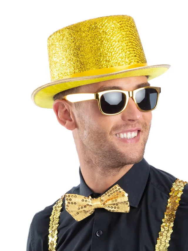 smiffys-fever-metallic-gold-lurex-zylinder-hut-gold image 1