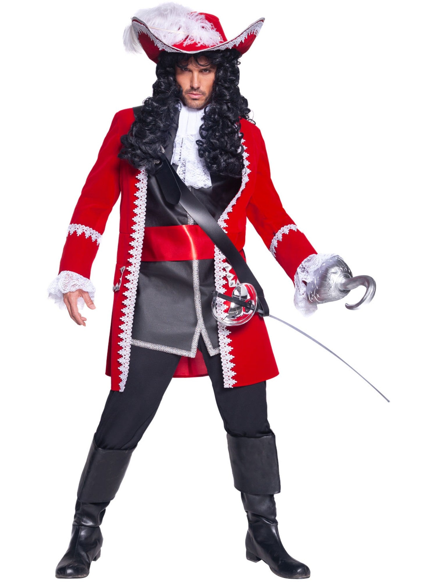 smiffys-fever-pirate-captain-piratenkost-m-herren-rot image 4