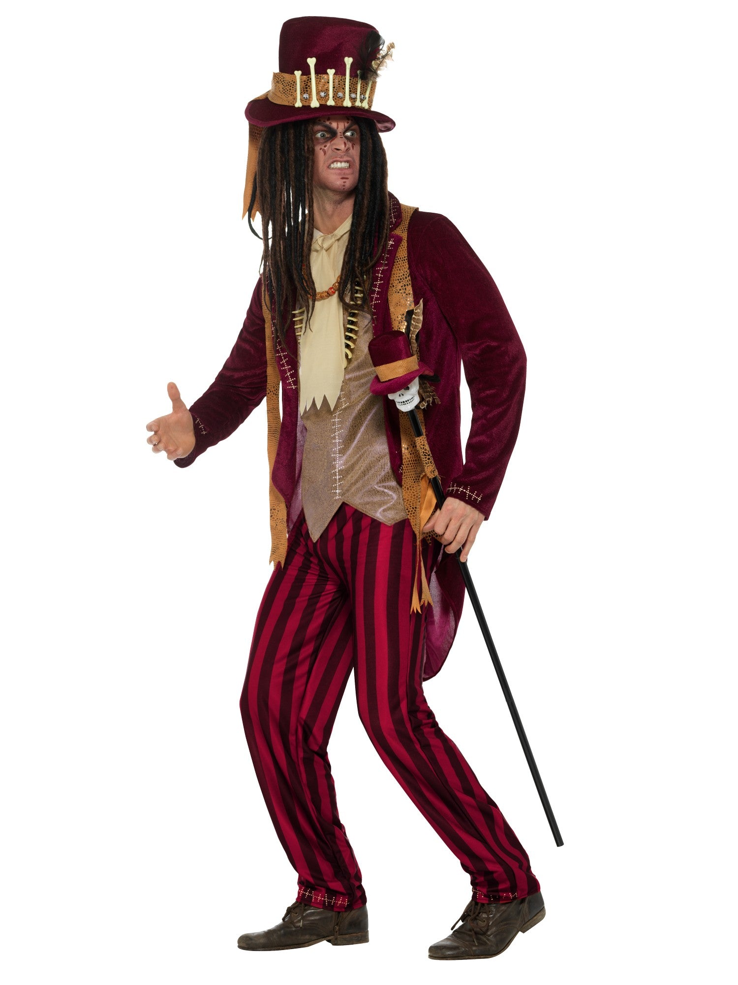 smiffys-fever-voodoo-hexendoktor-kost-m-damen-rot-m image 2
