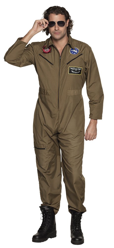 boland-costumes-jet-pilot-overall-herren-58-60-mit-rei-verschluss image 1