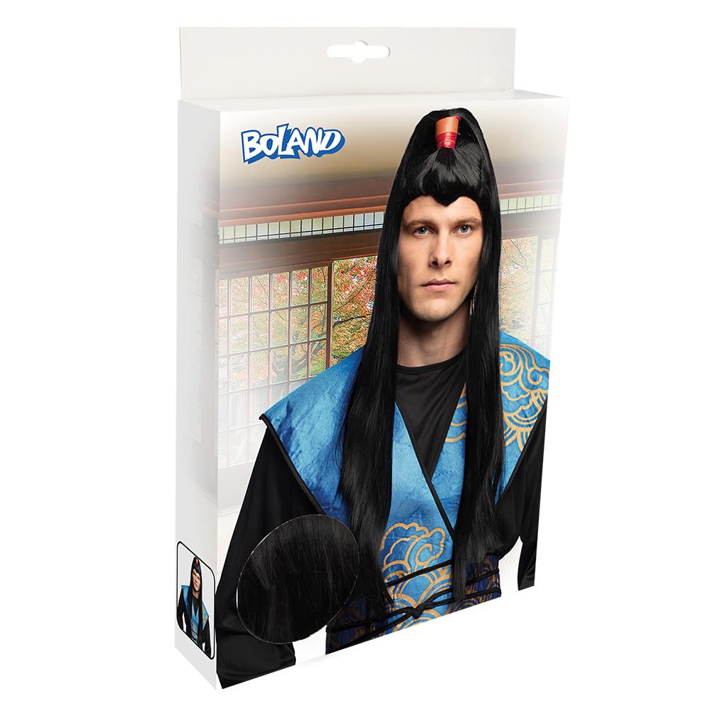 boland-wigs-85063-per-cke-samurai-schwarz-zopf-erwachsene image 4