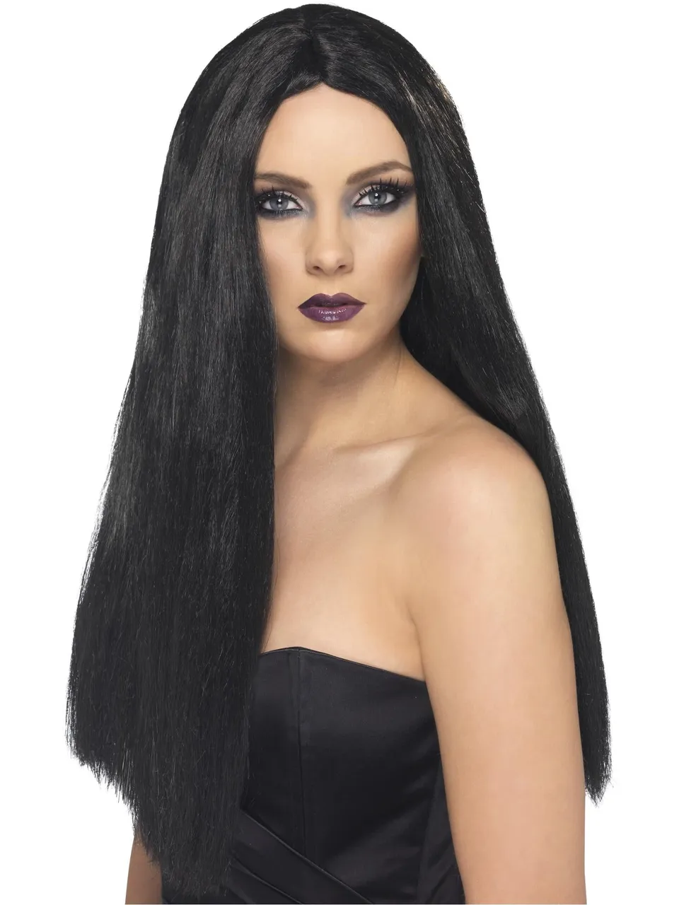 smiffys-fever-hexen-per-cke-damen-schwarz-lang image 1